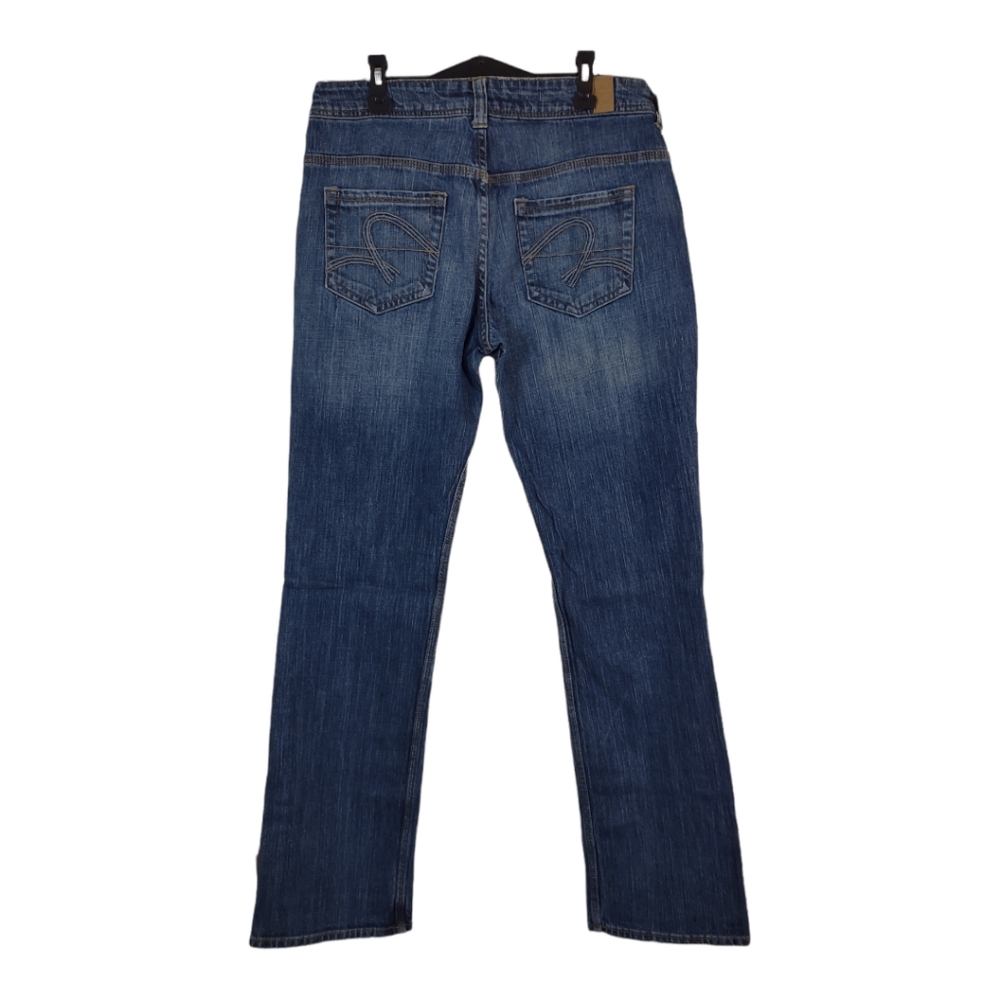 Maurices KELLI STRAIGHT Jeans Size 9/10 Long Stretch Denim Inseam 33 Dark Wash